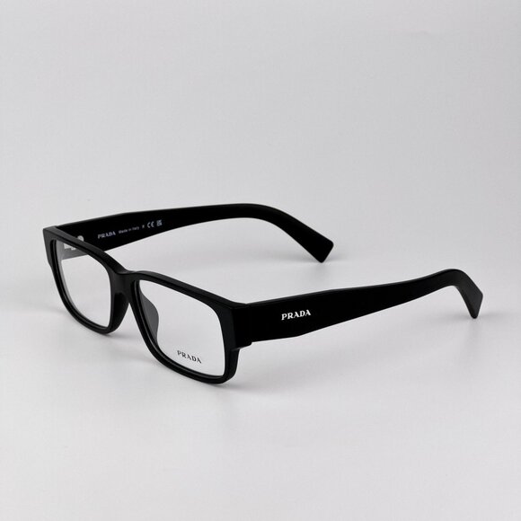 Prada PRB09V Eyeglasses – Matte Black Rectangle Frame | Model 12P1O1 - Picture 6 of 10